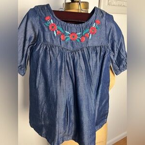 Genuine Kids from OshKosh 18 months NWT chambray dress with embroidery